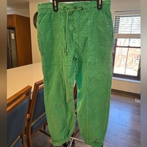 We The Free Teal Green Corduroy Joggers Pants